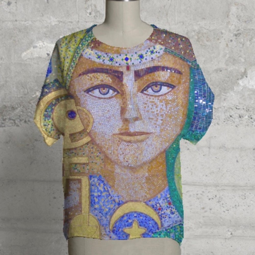 Tunisian Mosaic Blouse – Rare VIDA × Noora Elkoussy Collaboration - Size M